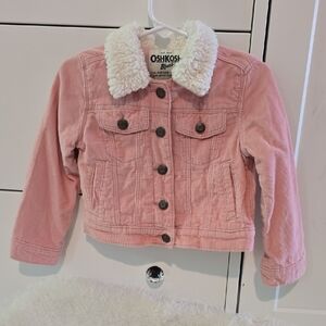 OshKosh B'gosh Pink and White Jean Jacket